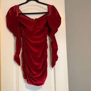 Super sexy, red, velvet,mini dress